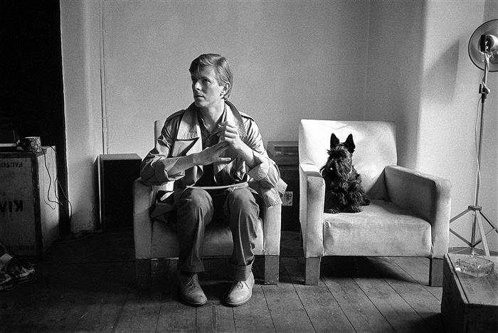David Bowie,with Scottie The Dog London 1980 
