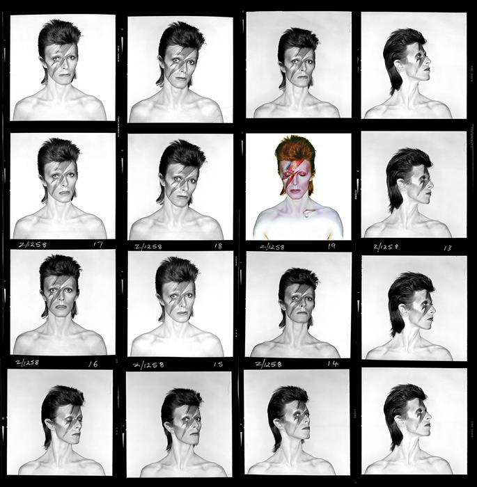 David Bowie,Aladdin Sane Contact Sheet ,ondon 1973