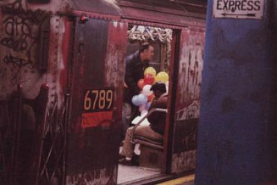 Balloons in the Subway - New York