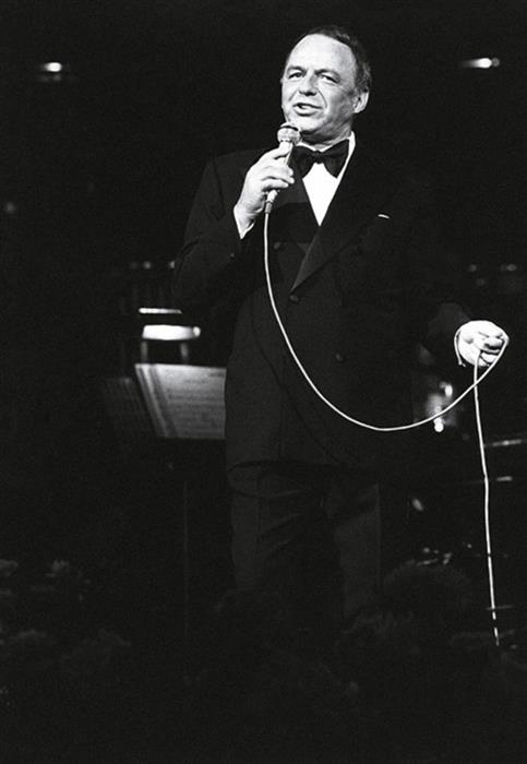 Frank Sinatra at the Royal Festival Hall in London, 1970