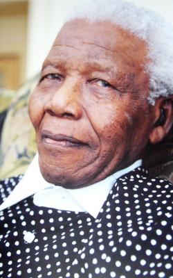 Nelson Mandela, photographed at his 90th birthday celebrations in Hyde Park on June 27th, 2008