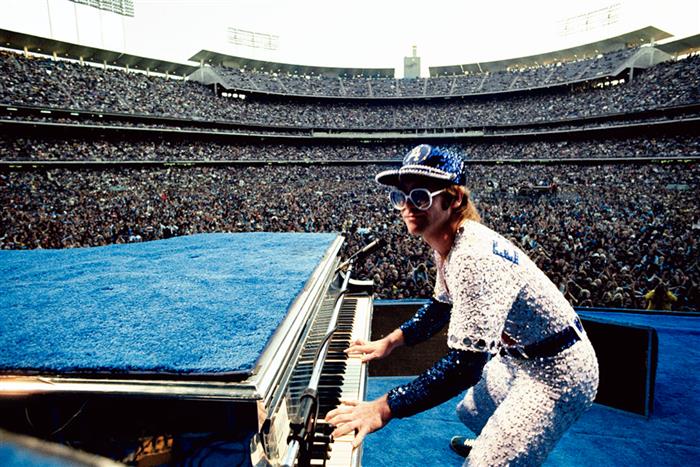 Elton John, Dodgers Stadium Los Angeles, 1975