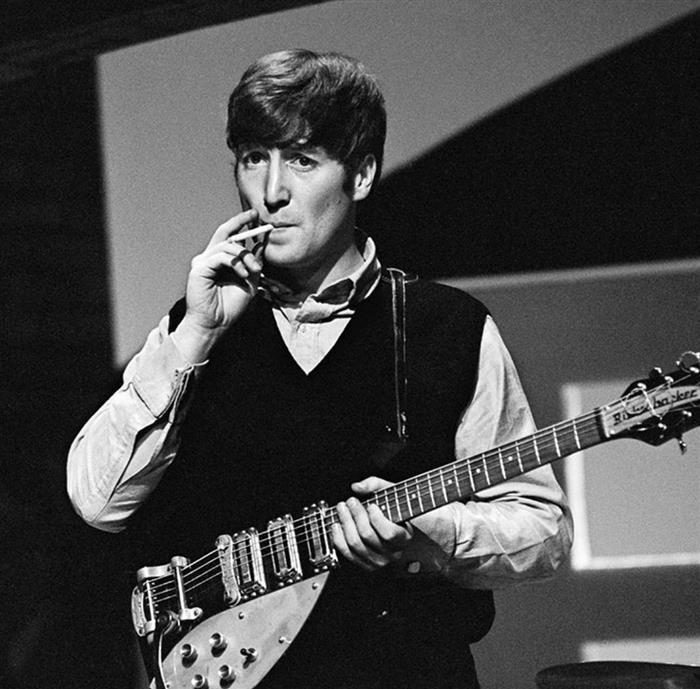 John Lennon, rehearsing in London, 1963