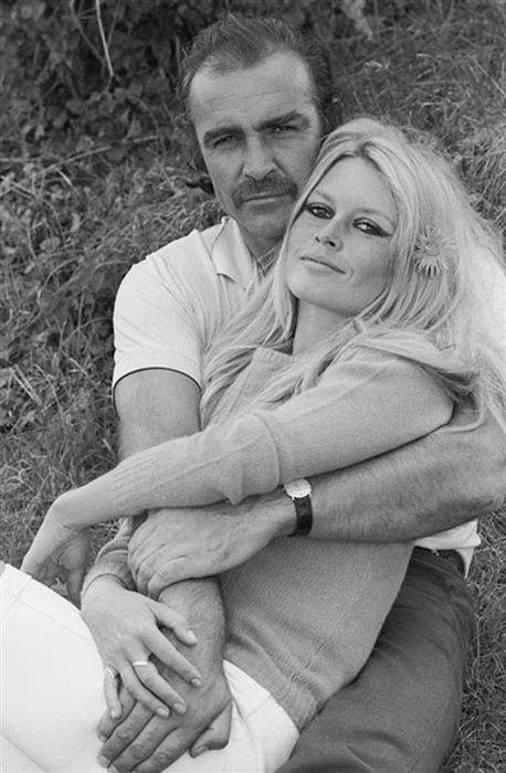 Sean Connery and Bridgette Bardot in France