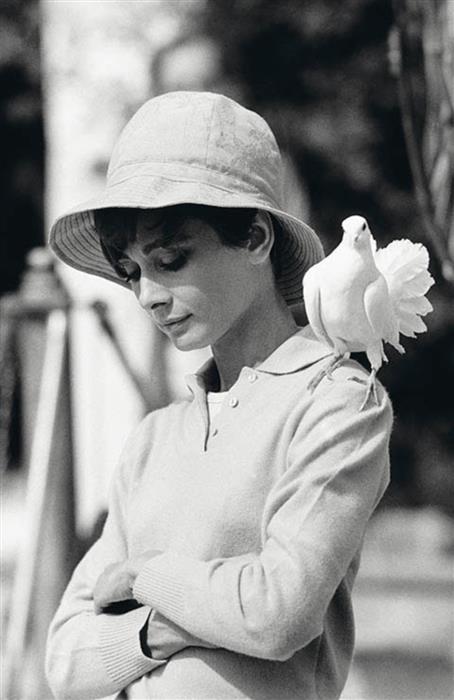 Audrey Hepburn with Dove 1966