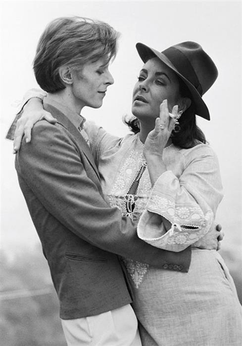 David Bowie and Elizabeth Taylor, Beverly Hills, 1975