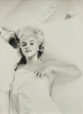 Marilyn Monroe resting after a photo session, California