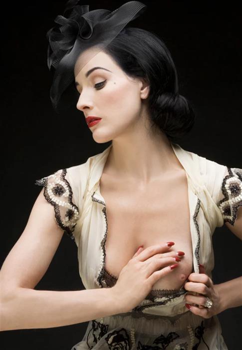 Dita Von Teese poses in a Hollywood studio, 2006 — Limited Edition Print