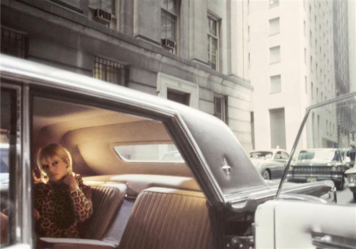 Brigitte Bardot sits in the backseat of a car in New York City, 1965, Fine Art Print from Tristansga