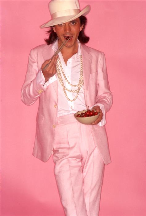 Terence Stamp in Pink Suit
