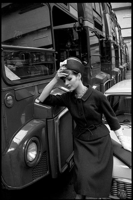 Paulene Stone with Routemaster Bus London 1961