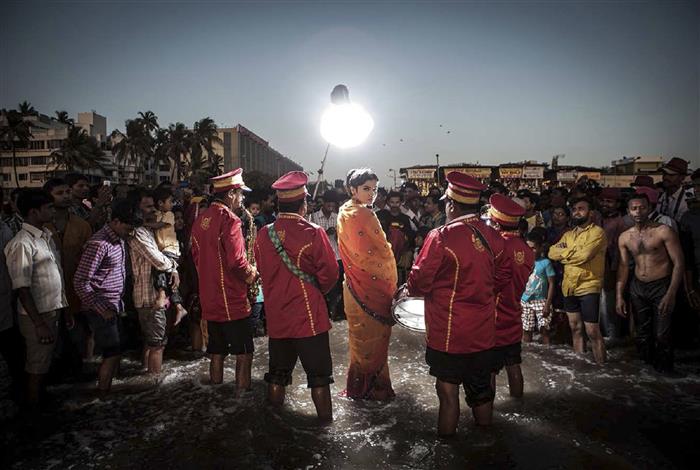 The Lady Alone , Music Light and late night Happiness India 