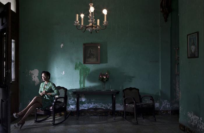 She Is Cuba  , crumbling  walls and interior of Havana Room 