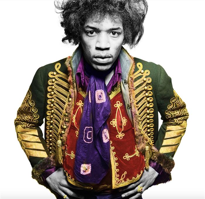 Jimi Hendrix Clasic Color 1967 Print Size 30x33 inches 