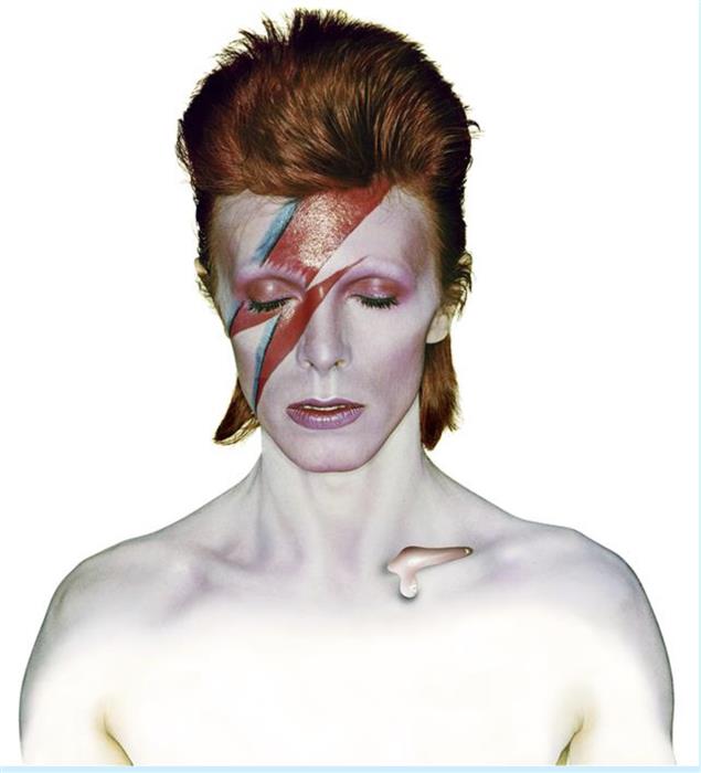 David Bowie ,Aladin Sane  Print size 15x15 inches signed 